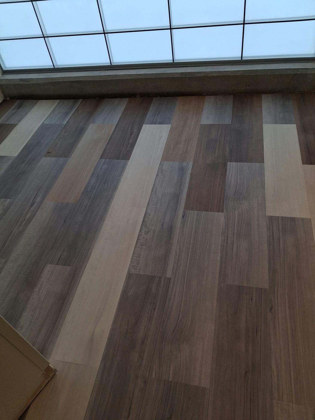Flooring by a window